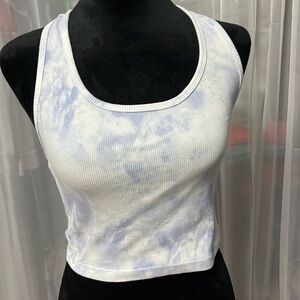 cropped tie dye tank
